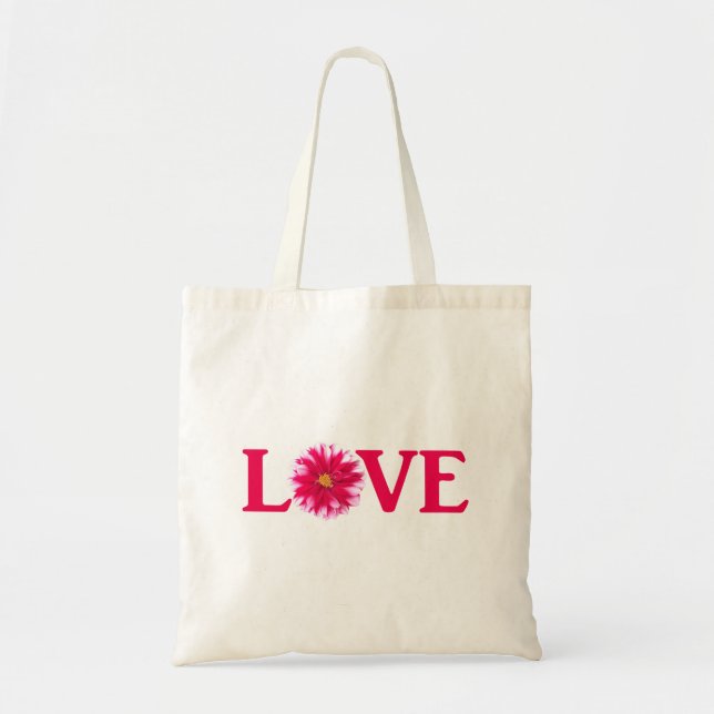 Love Dahlia Tote Bag (Front)