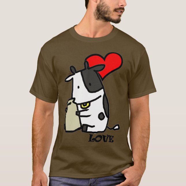 Love Dairy Cow Farming T-Shirt (Front)