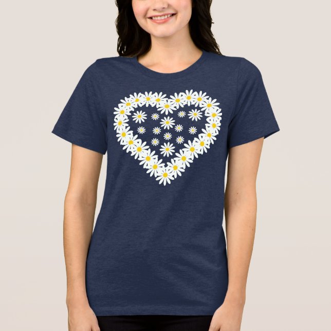 Love Daisy Flowers Tri-Blend Shirt (Front)