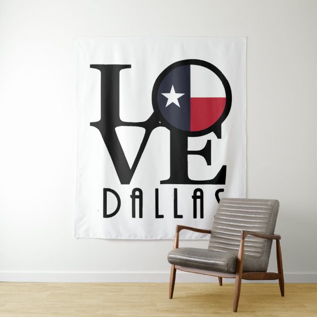 LOVE Dallas Texas Tapestry (In Situ)