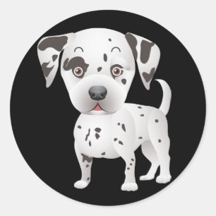 Love Dalmatian Puppy Dog Greeting Stickers