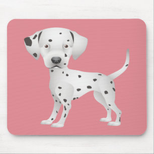 Love Dalmatian Puppy Dog Pink Mousepad