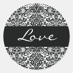 Love Damask Envelope Sticker Seal