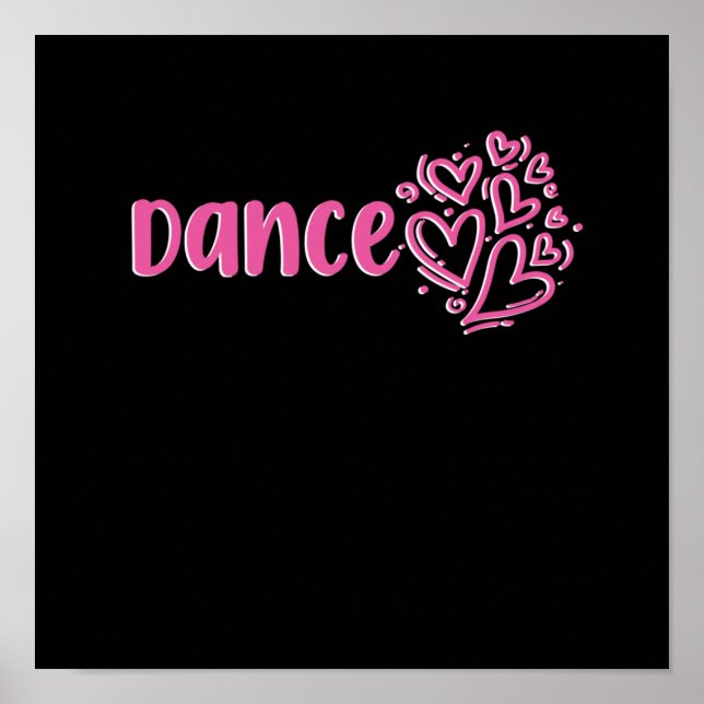 Love Dance Heart Dancers Dancing Day Graphic Poster (Front)