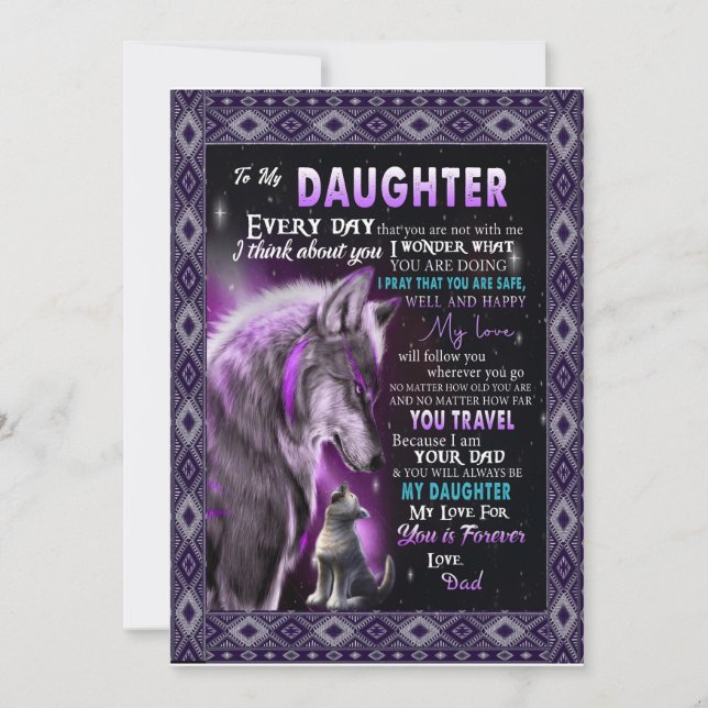 Love Daughter | Letter To My Daughter Love For You Invitation (Front)