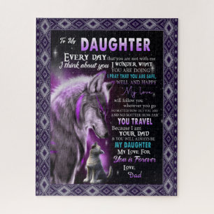 Love Daughter Letter To My Daughter Love For You Jigsaw Puzzle