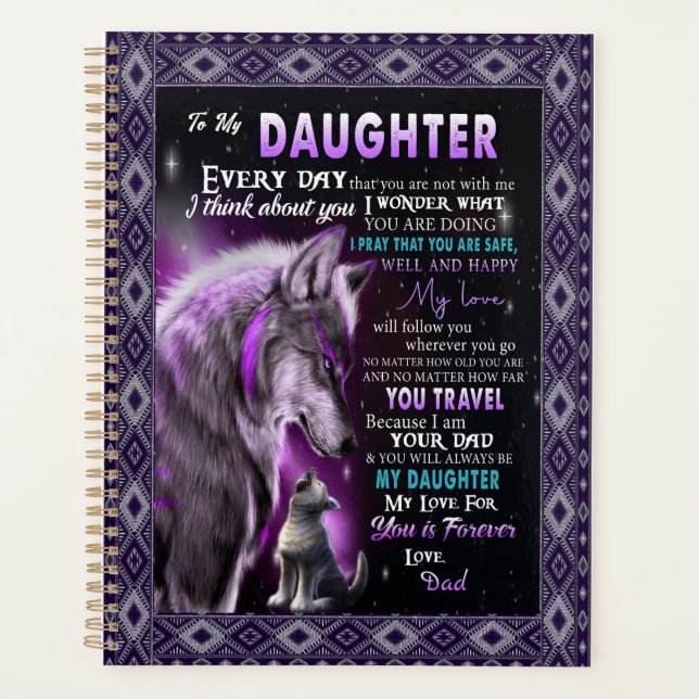 Love Daughter | Letter To My Daughter Love For You Planner (Front)