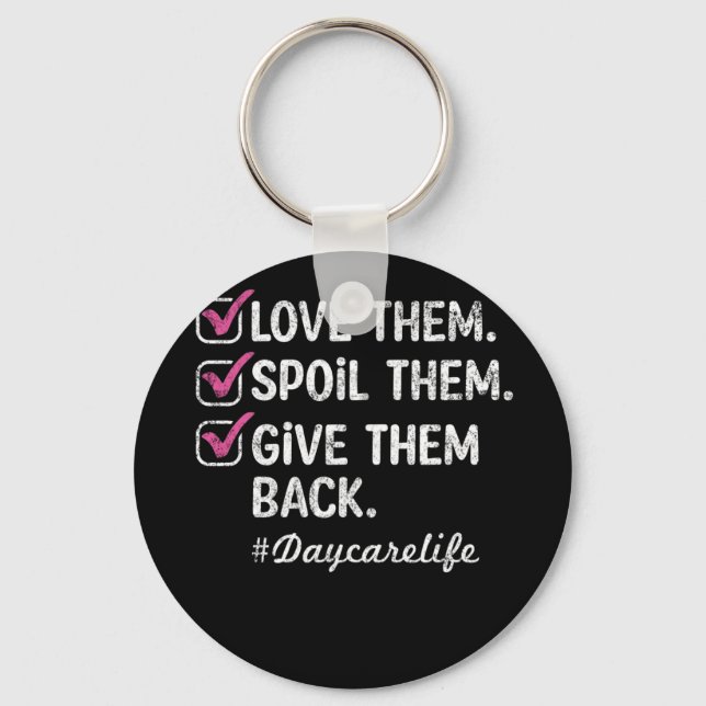Love Daycare Provider Childcare Appreciation Key Ring (Front)