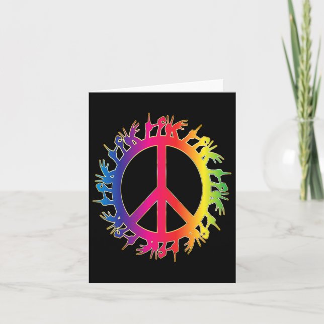 Love Deaf Peace Sign Language Hand Talking Teacher Card (Front)