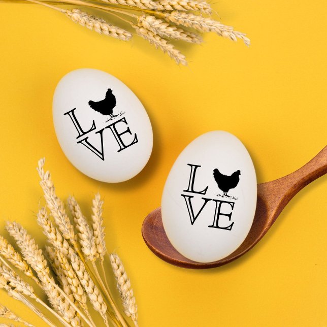 Love Decorative Script Chicken Egg Stamp (Creator Uploaded)