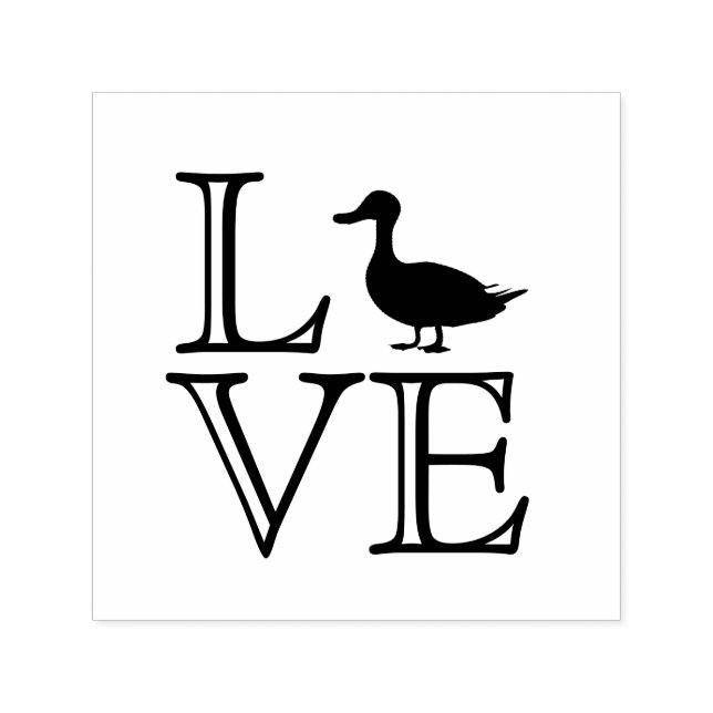 Love Decorative Script Duck Egg Stamp (Design)