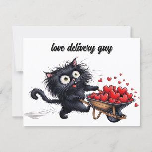 love delivery guy postcard