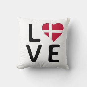 Love - Denmark Flag Cushion
