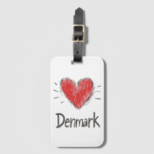 Love Denmark Luggage Tag