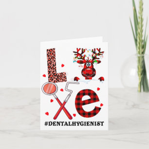 Love Dental Christmas Reindeer Dental Squad Xmas D Card