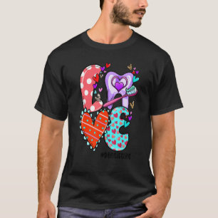 LOVE Dentist Life Leopard Heart Valentine's Day Gi T-Shirt