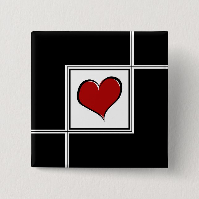 Love design 15 cm square badge (Front)