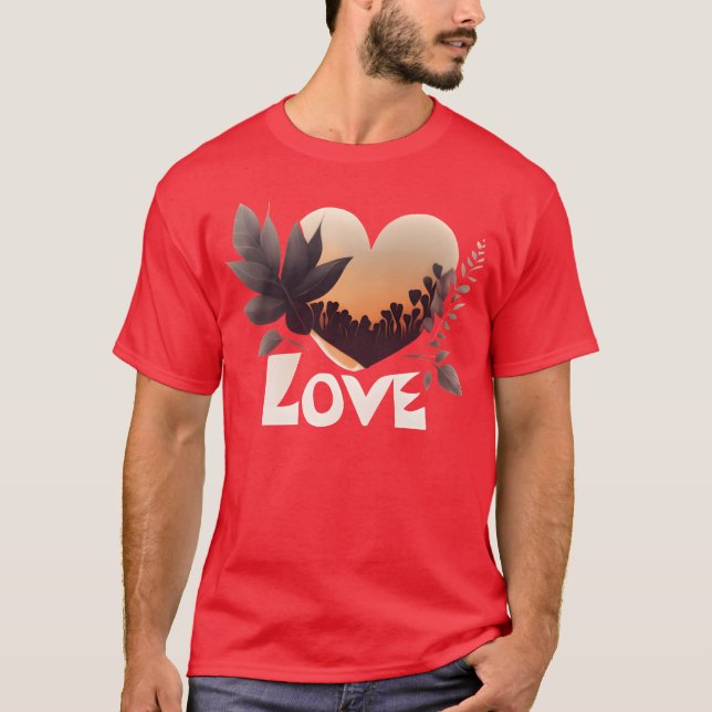 Love Design Leaves gift T-Shirt (Front)