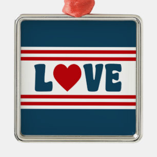 Love design metal tree decoration