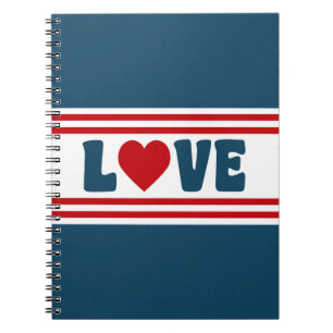 Love design spiral notebook