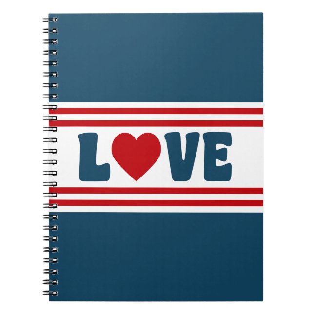 Love design spiral notebook (Front)