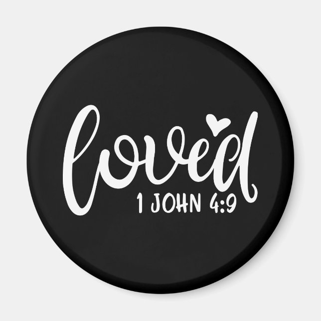 Love Design With A Word Loved On It Magnet (Front)