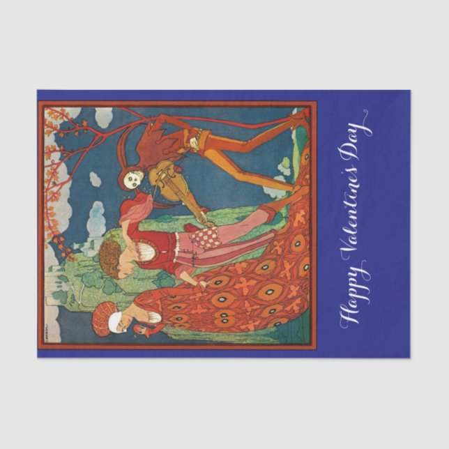 LOVE ,DESIRE AND DEATH Valentine's Day Tissue Paper (Front)