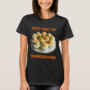 Love Deviled Eggs Retro Thanksgiving Family Dinner T-Shirt