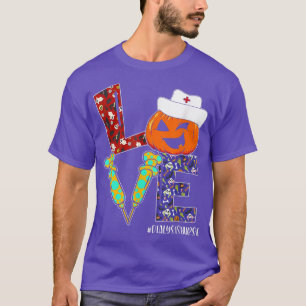Love Dialysis Nurse Life Nurse Halloween Scary Pum T-Shirt