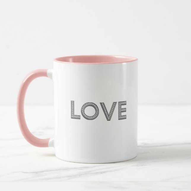 Love Diamond Letters Mug (Left)