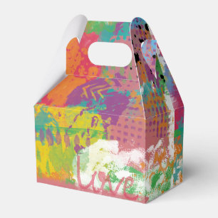 Love Digital Painting Funky Unique Art Gable Party Favour Box