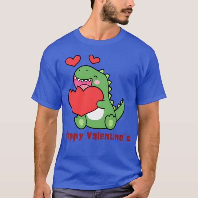Love dinosaur for valentine boy T-Shirt (Front)