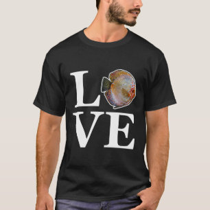 Love Discus Fish Retro Fish Keeper Aquarium Hobby T-Shirt