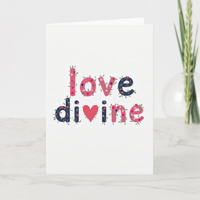 Love Divine Ornamental Card (Front)