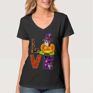 Love Dog Dad Dog Mum Costume Halloween Shih Tzu T-Shirt