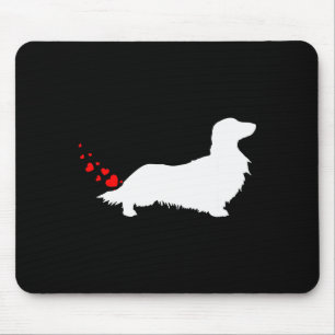 Love Dog Farts Apparel Corp. Valentines Day Long H Mouse Pad