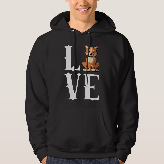 Love Dogs Cardigan Welsh Corgi Dog Mum Owner Hoodie (Front)