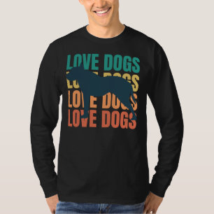 Love Dogs Retro Pit Bull Terrier Lover Owner T-Shirt