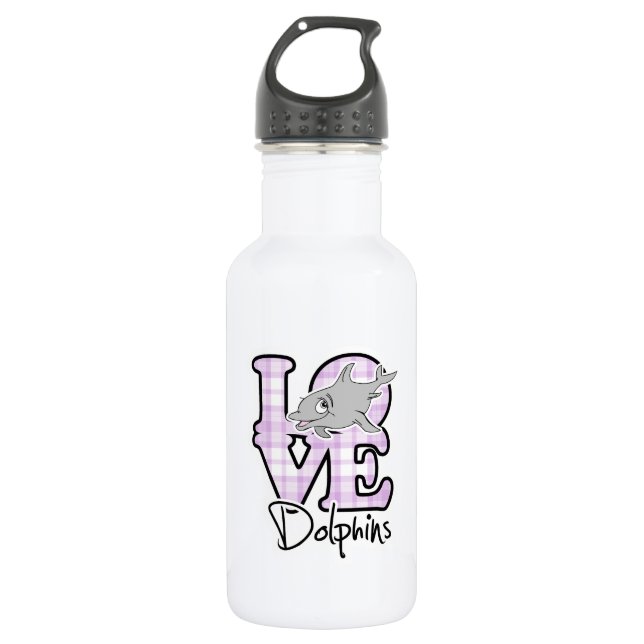 Love Dolphins 532 Ml Water Bottle (Front)