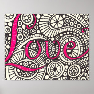 Love Doodle Art Print