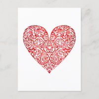Love Doodle Heart Abstract Art, No 02