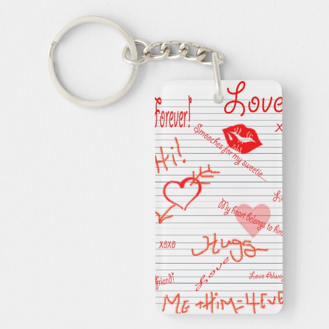 Love Doodles Key Chain (Front)