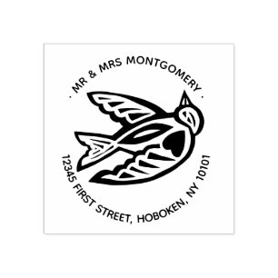 love dove return address stamp