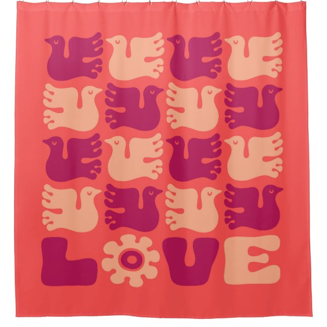 Love Dove Shower Curtain (Front)