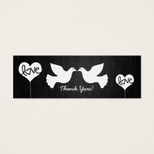 Love Doves black and white Tank You tags