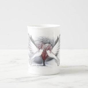 Love Doves Bone China Mug