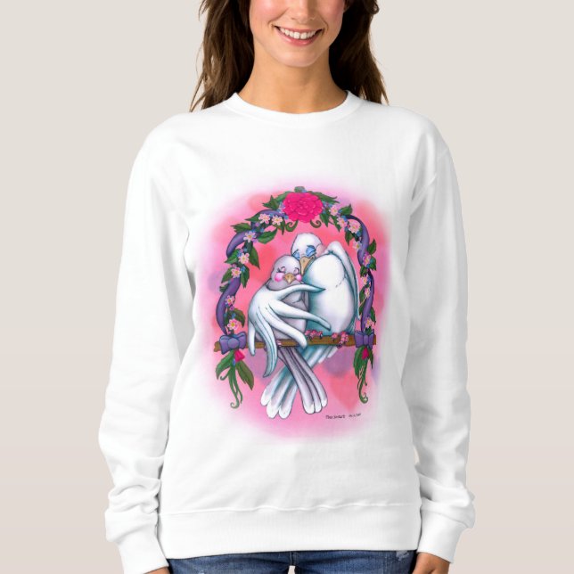 Love Doves white Sweatshirt (Front)