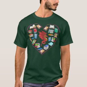 Love Dragon & Reading Book Dragon Book Lover Reade T-Shirt
