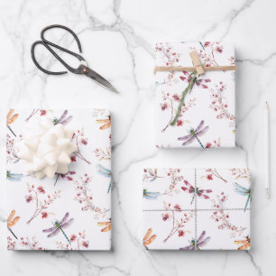 Love Dragonflies Wrapping Paper Sheet