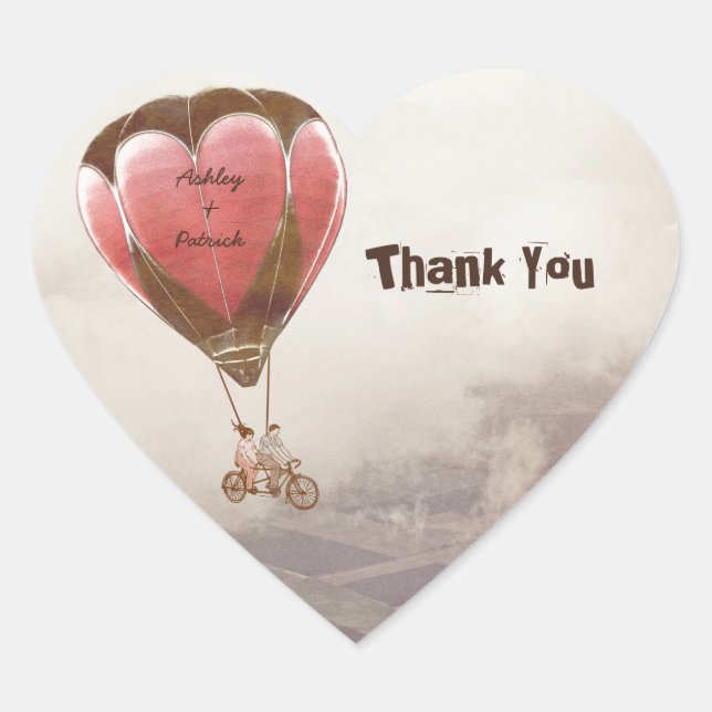 LOVE DREAM Thank You Wedding Sticker (Front)